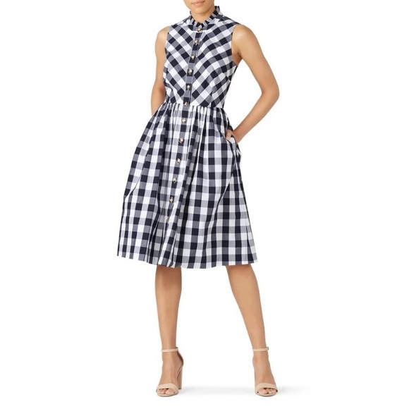 J. Crew Dresses & Skirts - J CREW | Robin Gingham Sleeveless Shirt Dress Half Button Front, Pockets Size 10